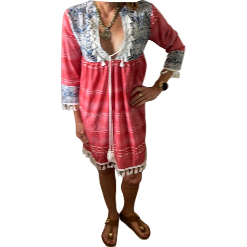Boho “Made with Love” dress NWT size small